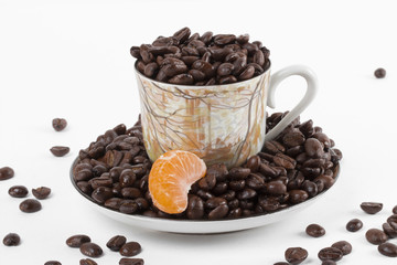 coffee on the white background