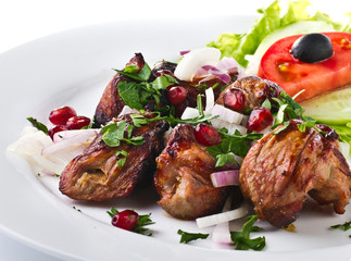 kebab with vegetables