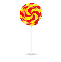 bright lollipop on a white background