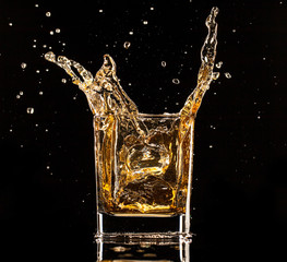 Splashing whiskey