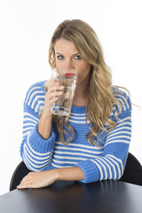 Young Woman with a Glass of Water