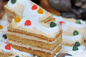 Piece of cake closeup