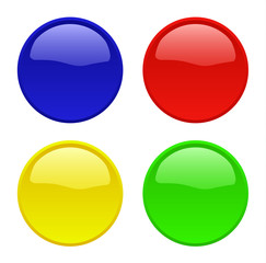 Colorful vector buttons isolated