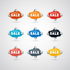 Colorful Vector Sale Blots Icons