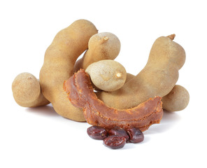Tamarind isolated on white background