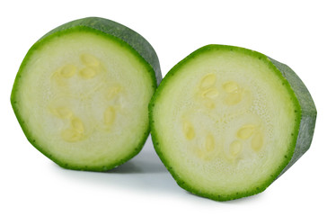 zucchini isolated on a white background