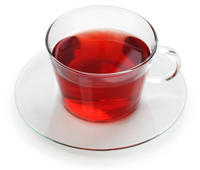 hibiscus tea isolated on white background