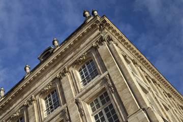 Fototapeta na wymiar Façade de la Place de la Bourse à Bordeaux