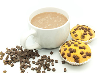 cup of chocolate muffins