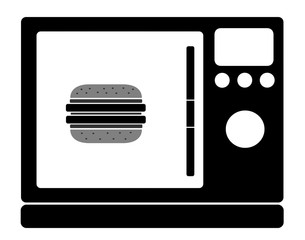 Burger dans un four à micro-ondes