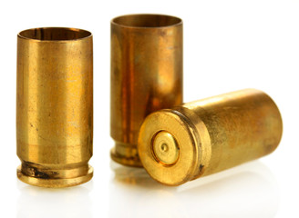 Shotgun cartridges isolated on white