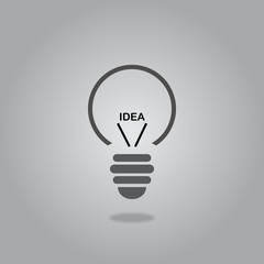 Light bulb vector icon