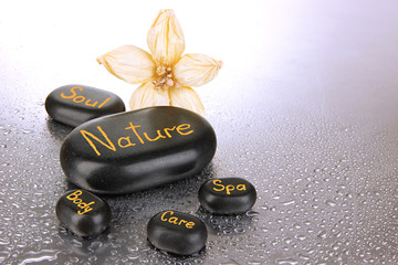 Spa stones close up