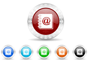mail icon christmas vector set