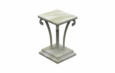 Steinpodest - gewunden,hell,4 Beine,iso