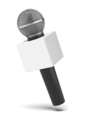 microphone with copy space box