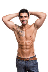 Fototapeta premium Man showing his great shape