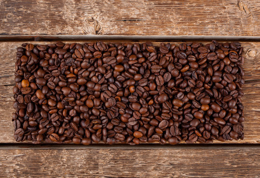 Rectangular shaped of coffee beans
