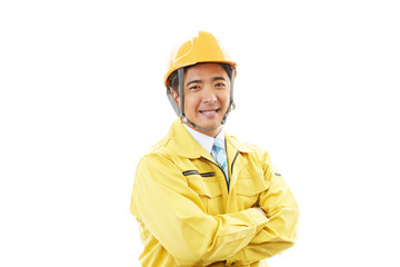 笑顔の作業員