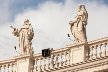Obraz premium Architectural detail of San Pietro Square, Rome, Italy