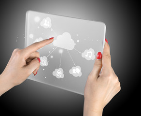 Cloud computing touchscreen interface