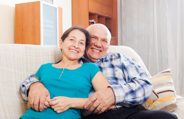  laughing mature woman with elderly husband
