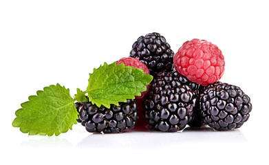 blackberry isolated on white