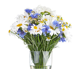 beautiful bouquet of daisies in vase