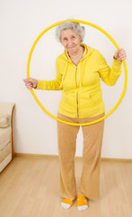 grandmother gymnastic exercises
