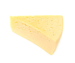piece of cheese isolated on white
