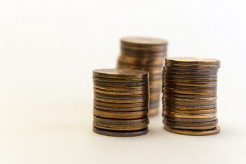 stacks of coins