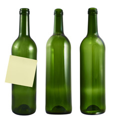 Glass bottle isolated