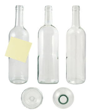 Glass bottle isolated
