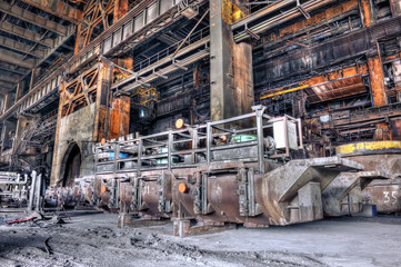 Inside a disused metalworking plant