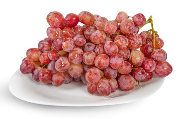Fototapeta premium Plate of red grapes