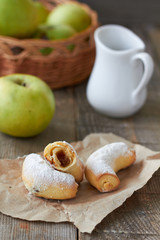 Homemade cookie with apple jam filling.