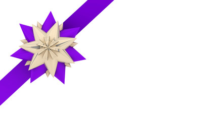 White card with gift bow