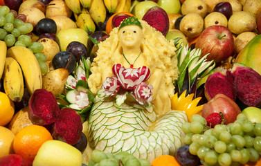 Colorful Tropical Fruit Buffet
