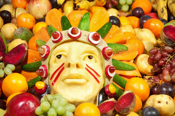 Colorful Tropical Fruit Buffet