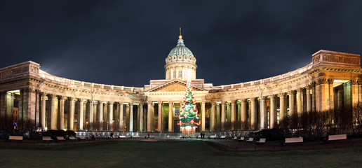 Kazan Cathedral at Christmas - St. Petersburg