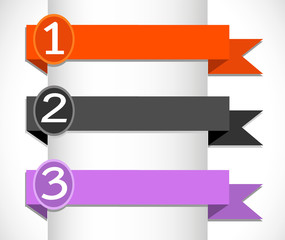 Obraz premium set of banners and ribbons