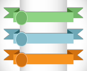 Obraz premium set of banners and ribbons