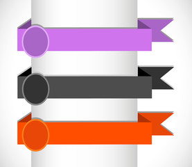 Obraz premium set of banners and ribbons