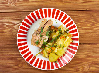 Baked trout with potatoes