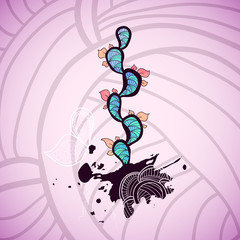 Bright colorful abstract tree