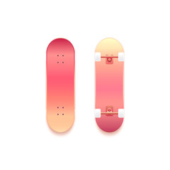 Set of vector skateboards