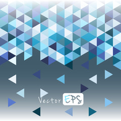 Geometric mosaic pattern from blue triangle