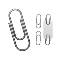 Paper clip isolated on white