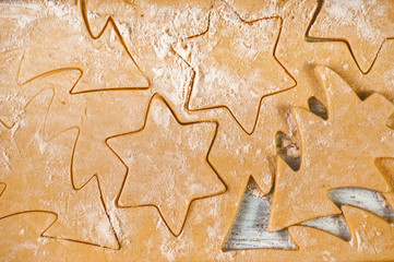 Gingerbread dough for Christmas cookies