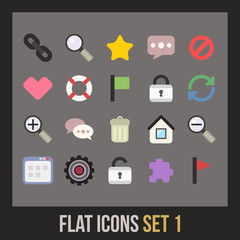 Flat icons set 1